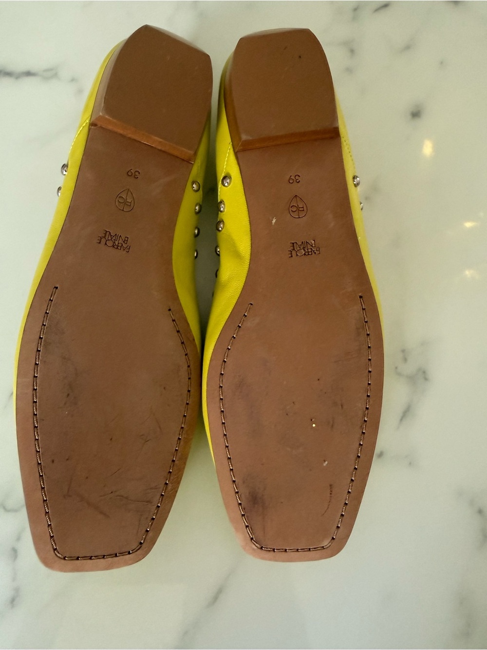 Rachel Comey Bomba Chartreuse Studded Flats - Picture 6 of 6